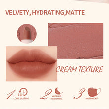 Load image into Gallery viewer, Weightless Matte Lipstick Liptint Waterproof Matte Hydrating Lip Gloss Non-stick Cup Long Lasting Lips Makeup 6 Colors

