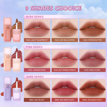 Load image into Gallery viewer, Lightweight Matte Cream Mousse Lipstick Liptint Waterproof Matte Hydrating Lip Gloss Non-stick Cup Long Lasting Lips Makeup 9 Colors
