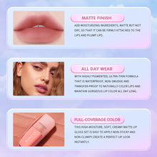 Load image into Gallery viewer, Lightweight Matte Cream Mousse Lipstick Liptint Waterproof Matte Hydrating Lip Gloss Non-stick Cup Long Lasting Lips Makeup 9 Colors
