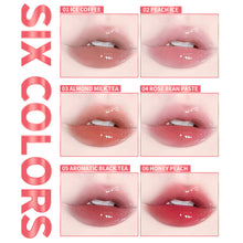 Load image into Gallery viewer, Lip Tint Gloss &amp; Serum Lip Glaze Water Moisturizing Lip Glaze Girl's Elegant Lip Glaze Women Cosmetics 6 Color Glass Lip Gloss Makeup

