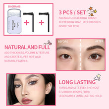 Load image into Gallery viewer, Eyebrow soap Brow Styling Wax Wild Eyebrow Makeup Styling Soap Shaping Gel Wax 3D Long Lasting Waterproof
