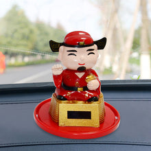 Load image into Gallery viewer, Creative Car Interior Decoration Solar Energy Decoration Shaking Head The God of Wealth Shape Cartoon Gift Decoration
