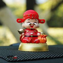 Load image into Gallery viewer, Creative Car Interior Decoration Solar Energy Decoration Shaking Head The God of Wealth Shape Cartoon Gift Decoration
