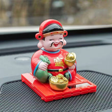 Load image into Gallery viewer, Creative Car Interior Decoration Solar Energy Decoration Shaking Head The God of Wealth Shape Cartoon Gift Decoration
