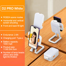 Load image into Gallery viewer, 1PC RBG Mobile Phone Fill Light Portable Pocket Light For Live Selfie Multi-Functional Beauty Light With Clip Holder
