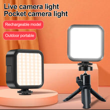 Load image into Gallery viewer, Mobile SLR Camera Beauty Light Portable RGB Atmosphere Light Desktop Live Light With Clip Tripod Hot Boot Connector
