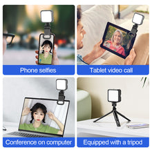 Load image into Gallery viewer, Mobile SLR Camera Beauty Light Portable RGB Atmosphere Light Desktop Live Light With Clip Tripod Hot Boot Connector
