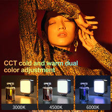Load image into Gallery viewer, Mobile SLR Camera Beauty Light Portable RGB Atmosphere Light Desktop Live Light With Clip Tripod Hot Boot Connector
