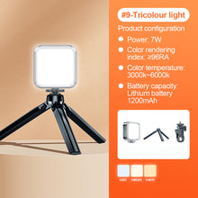 Load image into Gallery viewer, Mobile SLR Camera Beauty Light Portable RGB Atmosphere Light Desktop Live Light With Clip Tripod Hot Boot Connector
