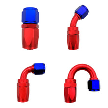 Load image into Gallery viewer, Aluminium Oil Fuel AN Fittings Adapter Reusable Fitting Hose End 0/45/90/180 Degree AN4-AN16 Fuel Swivel Hose

