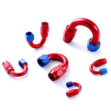 Load image into Gallery viewer, Aluminium Oil Fuel AN Fittings Adapter Reusable Fitting Hose End 0/45/90/180 Degree AN4-AN16 Fuel Swivel Hose
