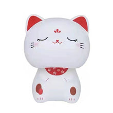 Load image into Gallery viewer, Cute Nod Head Solar Powered Lucky Fortune Cat Wealth Waving Figurines for Home Decorations for Car Decorations and for Gift
