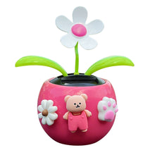 Load image into Gallery viewer, Solar Powered Dancing Shaking Head Cartoon Sun Flower Pot Car Ornament Automobile Auto Dashboard Decoration Cute Car Accessories
