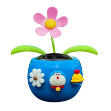 Load image into Gallery viewer, Solar Powered Dancing Shaking Head Cartoon Sun Flower Pot Car Ornament Automobile Auto Dashboard Decoration Cute Car Accessories

