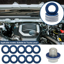 Load image into Gallery viewer, 10Pcs Oil Drain Plug Gaskets Seal Washer Oil Pan Ring Oil Drain Plug Gaskets for Toyota Camry Corolla Auto Parts # 9043012031
