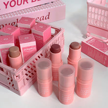 Load image into Gallery viewer, Smoky Rose Blusher Stick Cream Smooth Cheek Tint Monochrome Nude Blush Natural Matte Pink Apricot Face Rouge Contour Makeup
