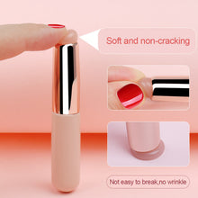 Load image into Gallery viewer, 1Pc Silicone Angled Portable Silicone Round Head Lip Brush Concealer Lipstick Brush with Cover Creative Makeup Brush Makeup Tool
