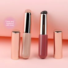 Load image into Gallery viewer, 1Pc Silicone Angled Portable Silicone Round Head Lip Brush Concealer Lipstick Brush with Cover Creative Makeup Brush Makeup Tool
