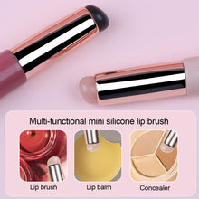 Load image into Gallery viewer, 1Pc Silicone Angled Portable Silicone Round Head Lip Brush Concealer Lipstick Brush with Cover Creative Makeup Brush Makeup Tool
