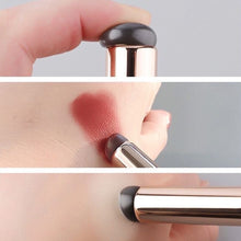 Load image into Gallery viewer, 1Pc Silicone Angled Portable Silicone Round Head Lip Brush Concealer Lipstick Brush with Cover Creative Makeup Brush Makeup Tool
