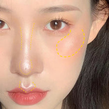Load image into Gallery viewer, Brightening Face Highlighter Palette Waterproof Monochrome Pearlescent White Silver Highlight Makeup High Gloss Face Repairing
