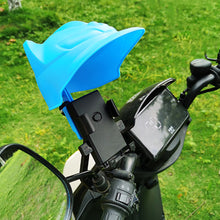 Load image into Gallery viewer, Small Helmet Rider Motorcycle Mobile Phone Holder and Electric Bicycle Navigation Mobile Phone Holder Waterproof Sunshade

