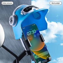 Load image into Gallery viewer, Small Helmet Rider Motorcycle Mobile Phone Holder and Electric Bicycle Navigation Mobile Phone Holder Waterproof Sunshade
