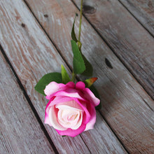 Load image into Gallery viewer, Valentine's Day Artificial Red Roses Flannelette Wedding Faux Flowers Photo Shoot Propss Silk Flower Headwear Fake Flowers
