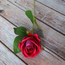 Load image into Gallery viewer, Valentine's Day Artificial Red Roses Flannelette Wedding Faux Flowers Photo Shoot Propss Silk Flower Headwear Fake Flowers
