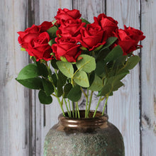 Load image into Gallery viewer, Valentine's Day Artificial Red Roses Flannelette Wedding Faux Flowers Photo Shoot Propss Silk Flower Headwear Fake Flowers
