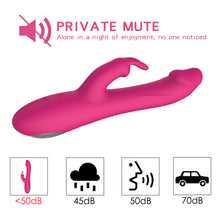 Load image into Gallery viewer, Rechargeable Double G-spot Rabbit Vibrating Massage Stick for Women Retractable Vibrator Sex Toys
