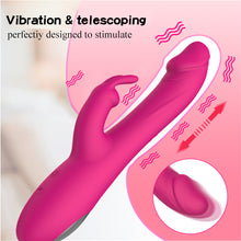 Load image into Gallery viewer, Rechargeable Double G-spot Rabbit Vibrating Massage Stick for Women Retractable Vibrator Sex Toys
