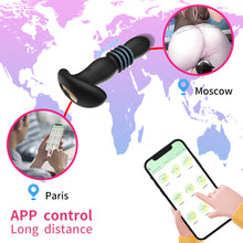 Load image into Gallery viewer, APP Remote Controlled Silicone Vibrating Telescopic Anal Plug Silicone Anal Expansion for Couples Life Sex Toy
