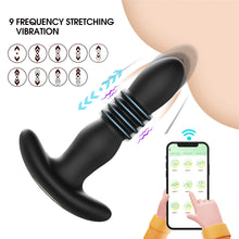 Load image into Gallery viewer, APP Remote Controlled Silicone Vibrating Telescopic Anal Plug Silicone Anal Expansion for Couples Life Sex Toy
