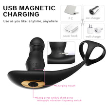 Load image into Gallery viewer, Wireless Remote Control APP Telescopic Double-vibration Three-ring Back Chamber Prostate Anal Plug Sex Toys
