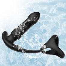 Load image into Gallery viewer, Wireless Remote Control APP Telescopic Double-vibration Three-ring Back Chamber Prostate Anal Plug Sex Toys
