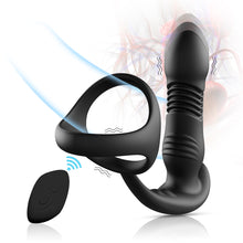 Load image into Gallery viewer, Wireless Remote Control APP Telescopic Double-vibration Three-ring Back Chamber Prostate Anal Plug Sex Toys
