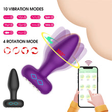 Load image into Gallery viewer, Wireless APP Remote Control Twisting Rotating and Vibrating Silicone Anal Plug Masturbation Device Vibrators Sex Toys
