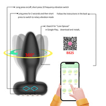 Load image into Gallery viewer, Wireless APP Remote Control Twisting Rotating and Vibrating Silicone Anal Plug Masturbation Device Vibrators Sex Toys
