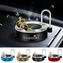 Load image into Gallery viewer, Car Air Freshener Dashboard Solar Rotating Auto Track Bike Aromatherapy Energy Saving Aroma Diffuser Interior
