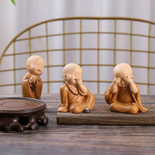 Load image into Gallery viewer, Car Decorator Buddhist Small Monk Statues Resin Buddha Figurine Sculpture Handmade Miniatures Room Decoration Crafts Gifts Home Office
