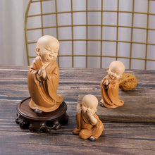 Load image into Gallery viewer, Car Decorator Buddhist Small Monk Statues Resin Buddha Figurine Sculpture Handmade Miniatures Room Decoration Crafts Gifts Home Office
