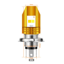 Load image into Gallery viewer, Motorcycle H6 BA20D H4 LED Headlight Bulb Double Colours White and Yellow LED 12V
