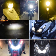 Load image into Gallery viewer, Motorcycle H6 BA20D H4 LED Headlight Bulb Double Colours White and Yellow LED 12V
