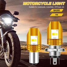 Load image into Gallery viewer, Motorcycle H6 BA20D H4 LED Headlight Bulb Double Colours White and Yellow LED 12V

