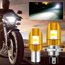 Load image into Gallery viewer, Motorcycle H6 BA20D H4 LED Headlight Bulb Double Colours White and Yellow LED 12V
