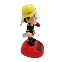 Load image into Gallery viewer, Car Decoration Solar Energy Decoration Fireman Soldier Shaking Doll Christmas Children's Gifts Shaking Head Figurine Desktop Decoration
