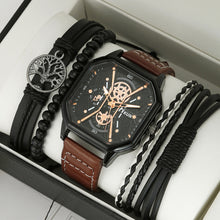 Load image into Gallery viewer, 1Pc Fashion Square Dial Leather Mens Watches Luxury Sport Watch Man Quartz WristWatches
