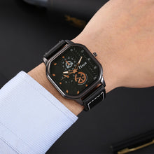 Load image into Gallery viewer, 1Pc Fashion Square Dial Leather Mens Watches Luxury Sport Watch Man Quartz WristWatches
