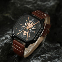 Load image into Gallery viewer, 1Pc Fashion Square Dial Leather Mens Watches Luxury Sport Watch Man Quartz WristWatches
